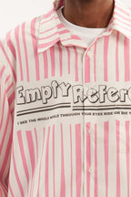 Pink Stripe Logo Shirt - Empty Reference