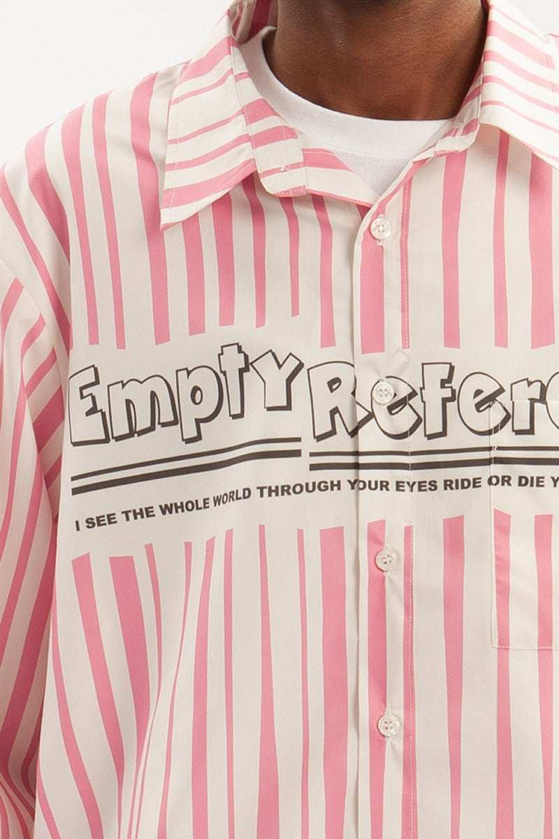 Pink Stripe Logo Shirt - Empty Reference