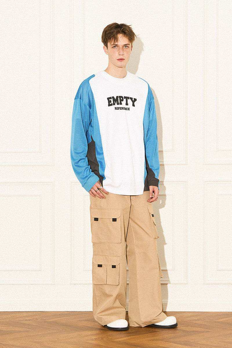 Colorblock Mesh Graphic Jersey Tee - Empty Reference