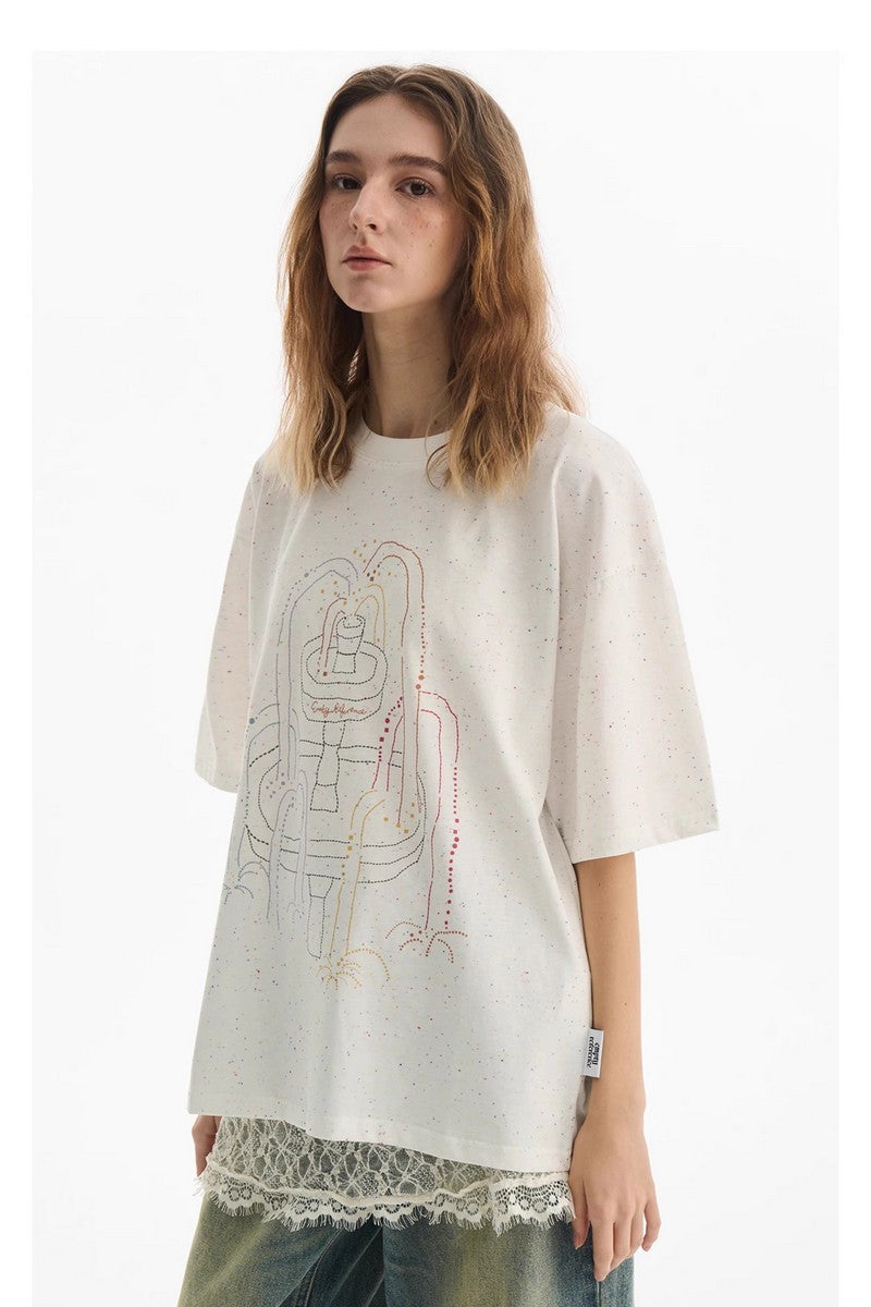 Color Fountain Graphic T-Shirt