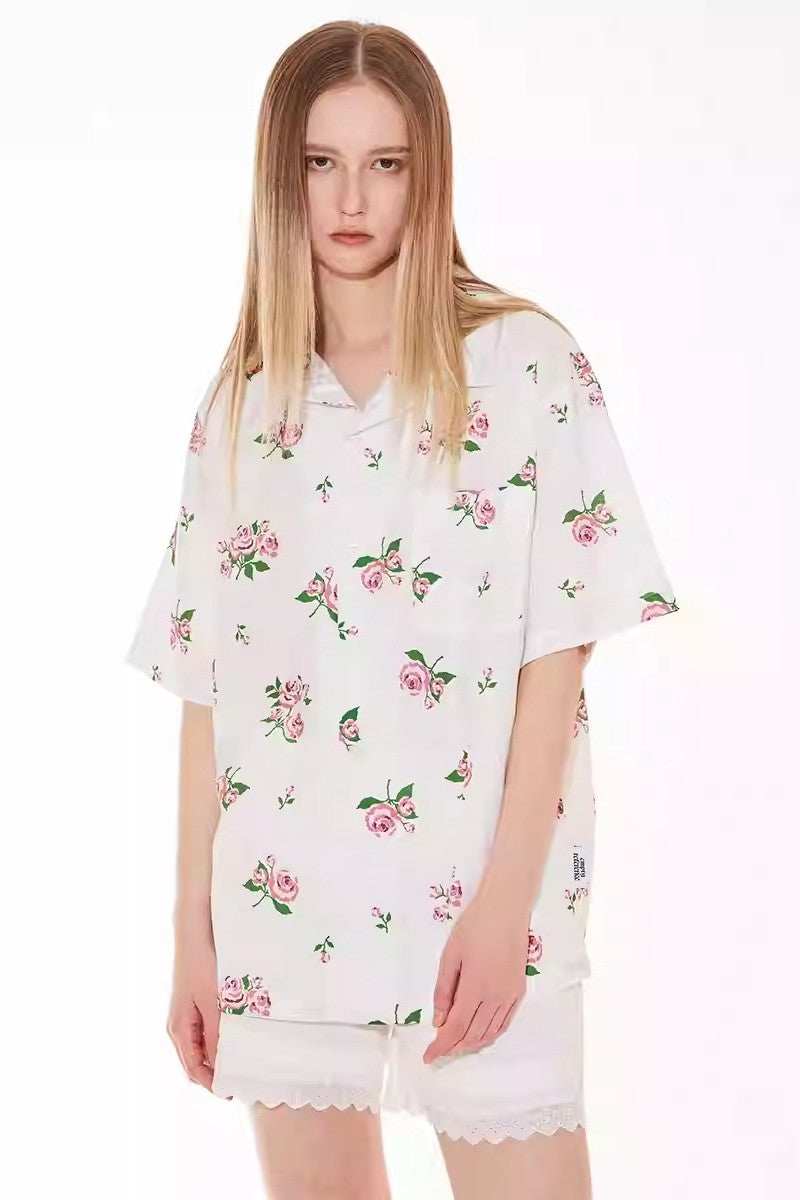 Rose Floral Print Shirt - Empty Reference