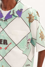 Shark Plaid Graphic Shirt - Empty Reference