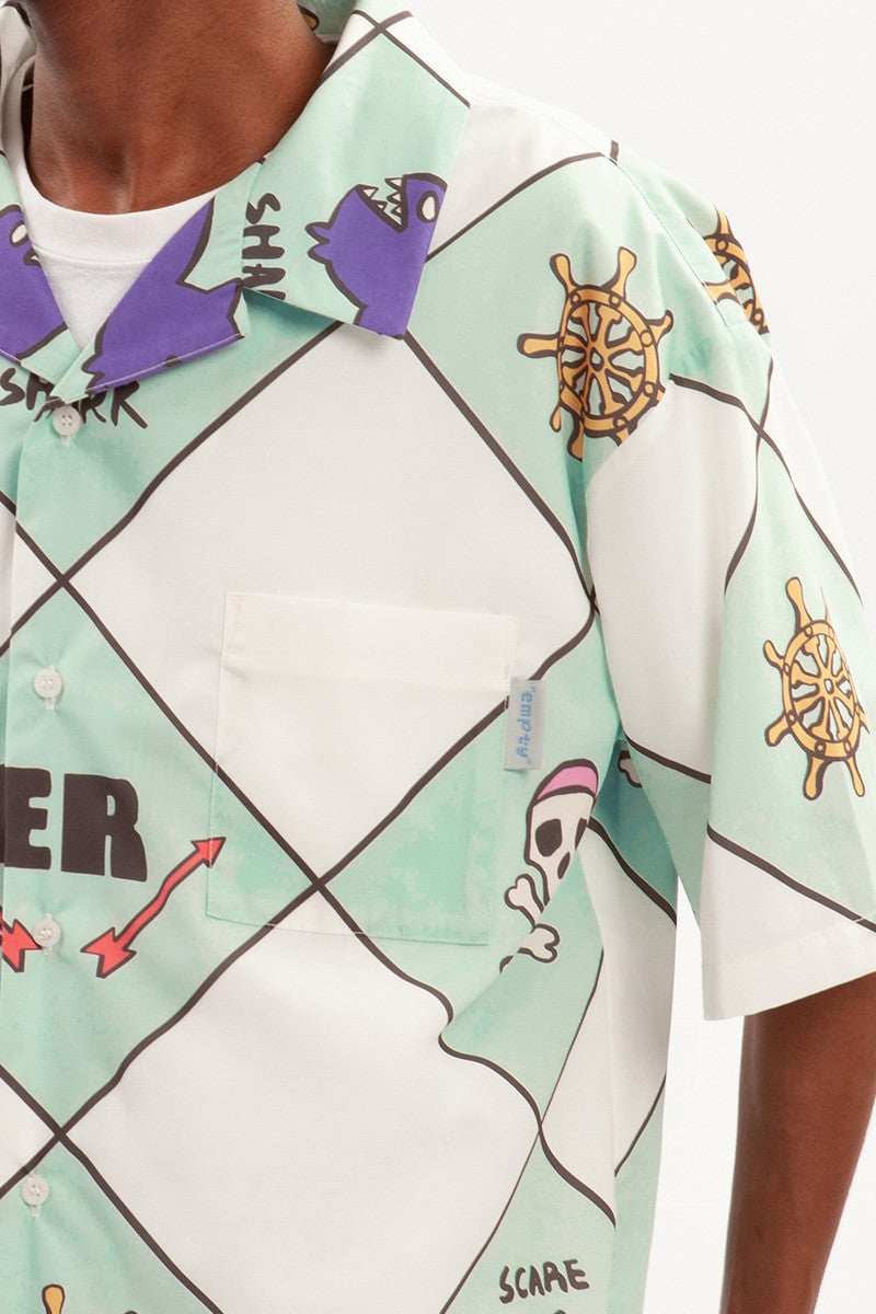 Shark Plaid Graphic Shirt - Empty Reference