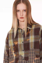 Asymmetrical Plaid Shirt - Empty Reference