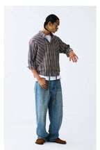 Wrinkled Plaid Drawstring Shirt - Empty Reference