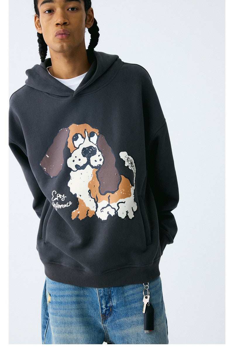 Faded Dog Graphic Hoodie - Empty Reference