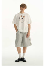 Grey Knit Drawstring Shorts - Empty Reference
