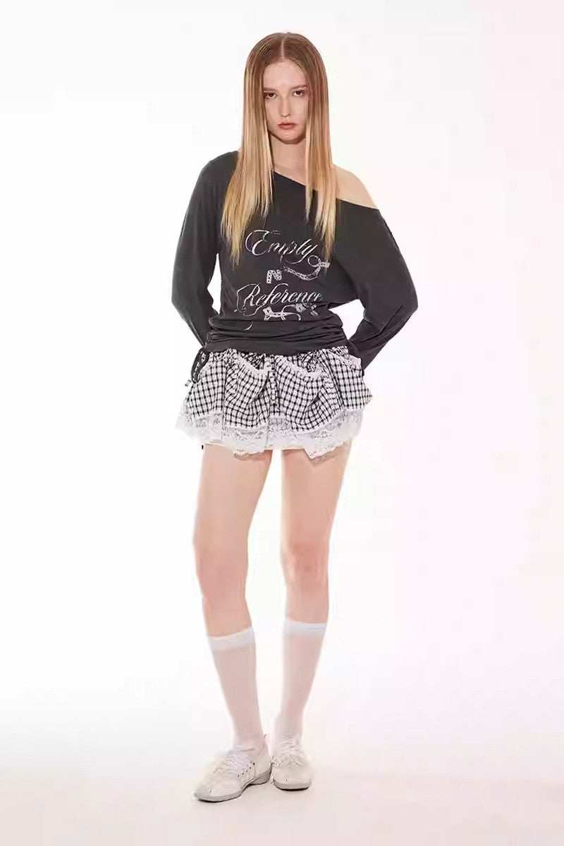 Plaid Lace Convertible Skirt - Empty Reference