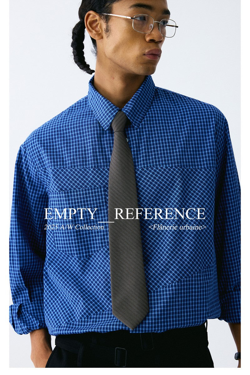 Patchwork Plaid Pocket Shirt