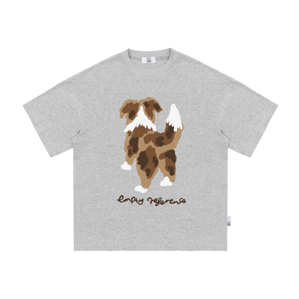 The Rear View Pup Tee - 240g Sorona® with Brown & White Dog Back Print