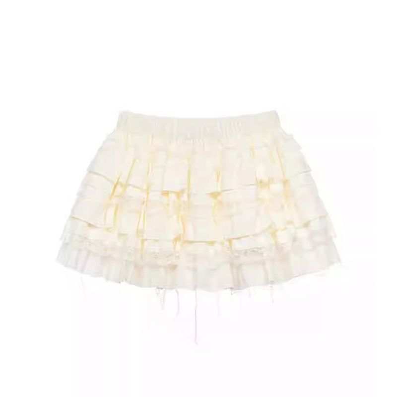 Layered Lace Ruffle Skirt - Empty Reference