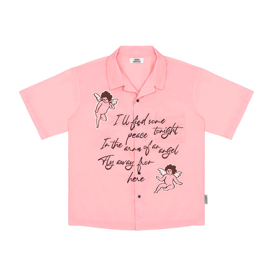 Angels Print Camp Shirt