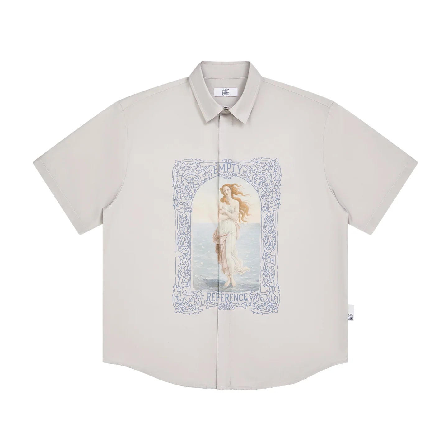 The Framed Goddess Shirt - Full-Print Oil Painting with Concealed Placket