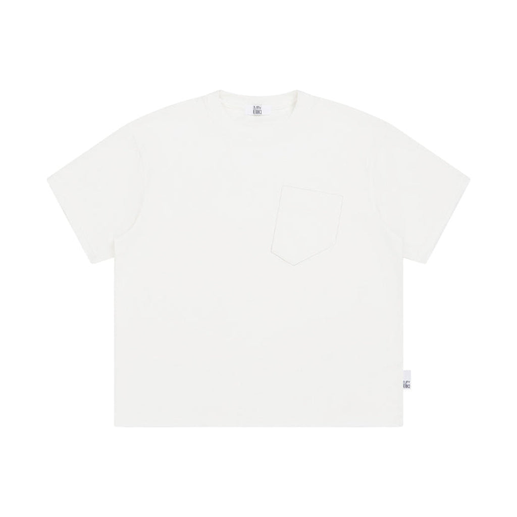 Asymmetric Pocket Raw Edge Tee
