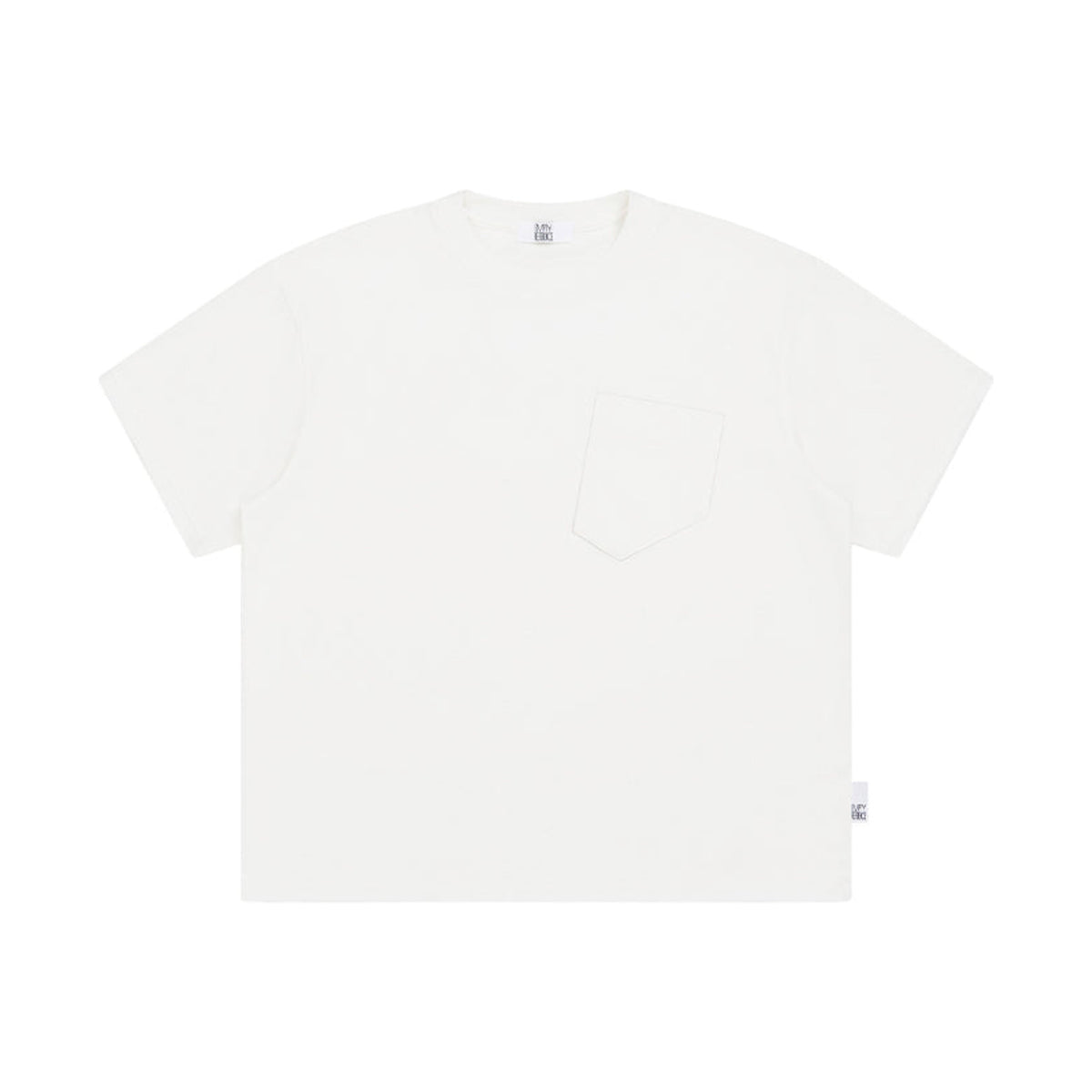 Asymmetric Pocket Raw Edge Tee