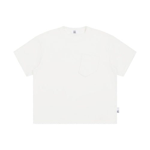 Asymmetric Pocket Raw Edge Tee