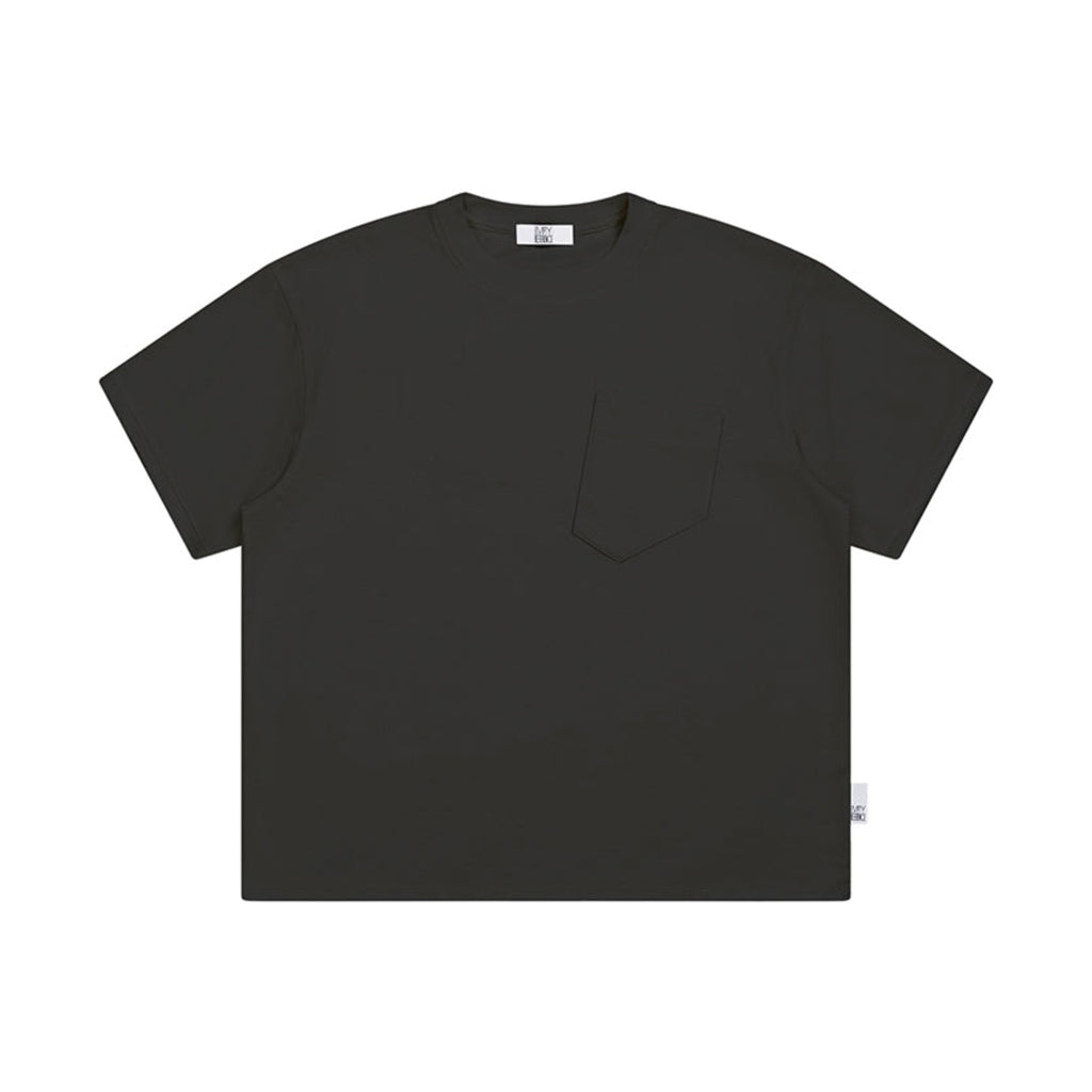 Asymmetric Pocket Raw Edge Tee