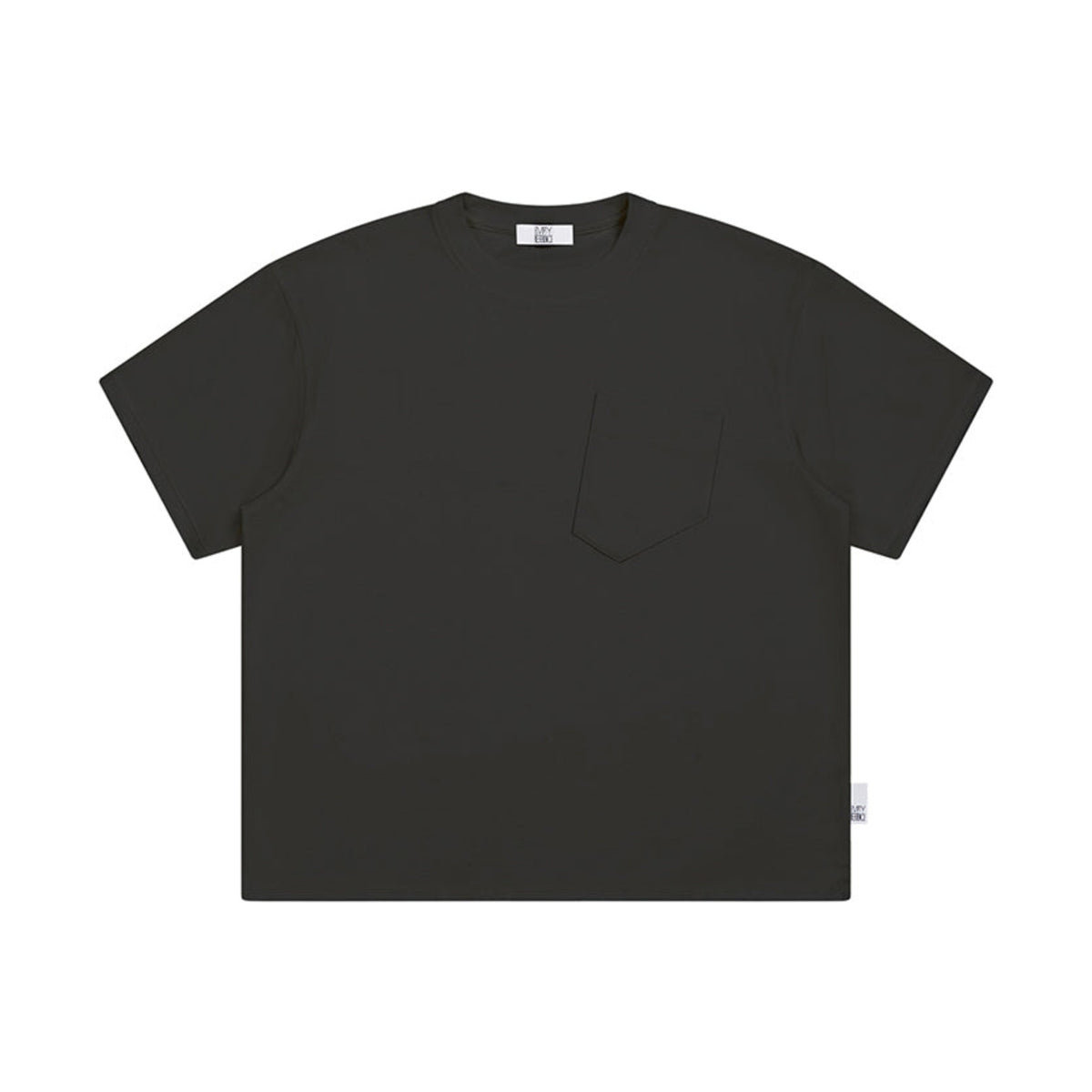 Asymmetric Pocket Raw Edge Tee