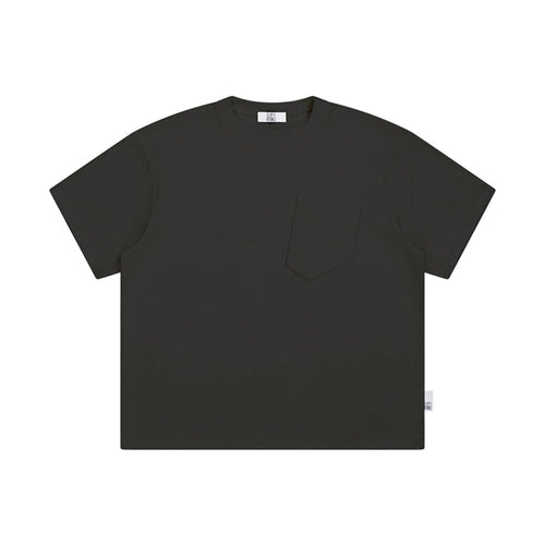 Asymmetric Pocket Raw Edge Tee