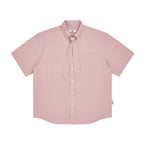 The Gingham Scarf Shirt - Pink & Brown Check with Matching Detachable Scarf