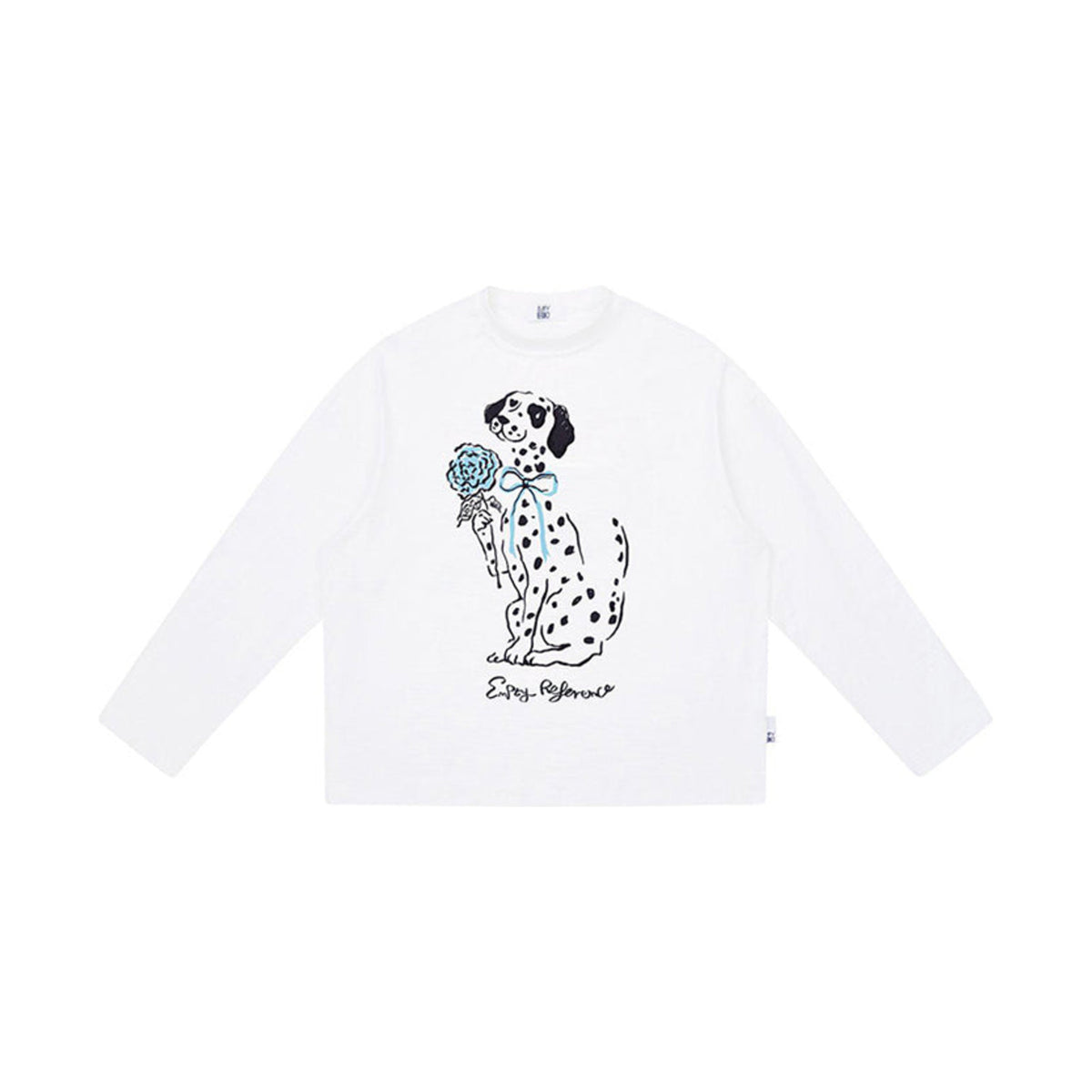 Dalmatian Rose Graphic Long Sleeve Tee