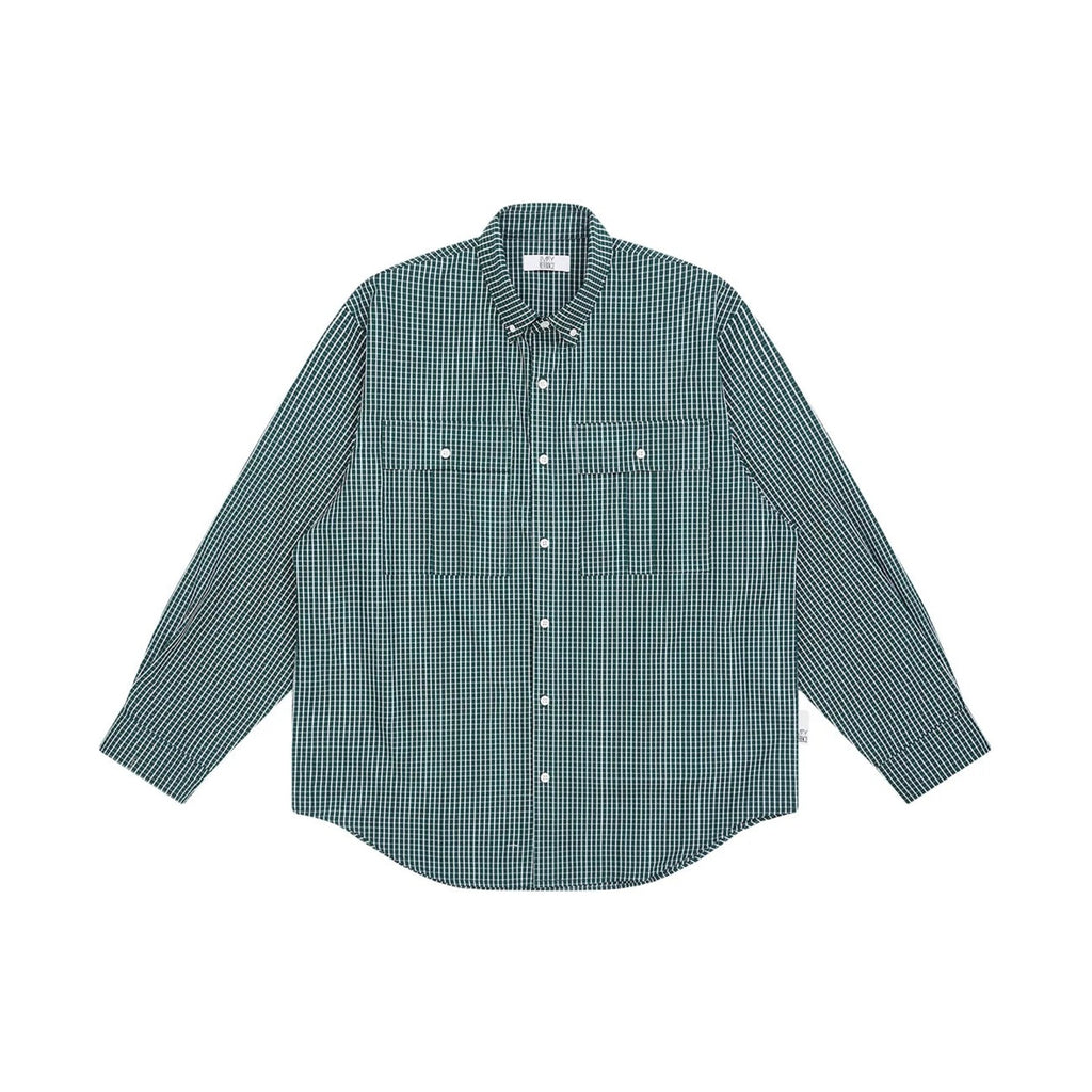 Dark Green Plaid Long Sleeve Shirt