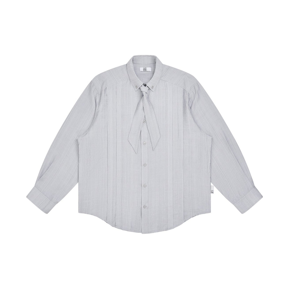 Detachable Scarf Long Sleeve Shirt