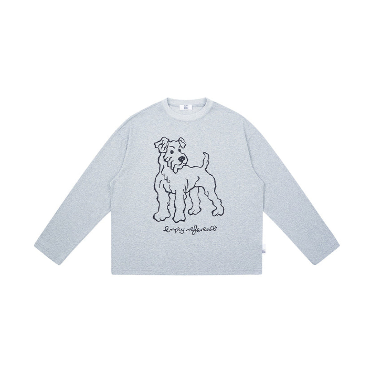 Dog Line-Art Graphic Long Sleeve Tee