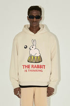 Thinking Bunny Graphic Hoodie