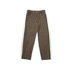 Brown Plaid Velvet Trousers - Empty Reference