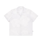 Drawn Rose Print Cuban Collar Shirt