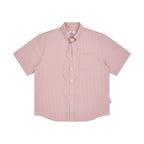 Dusty Pink Check Shirt with Detachable Scarf