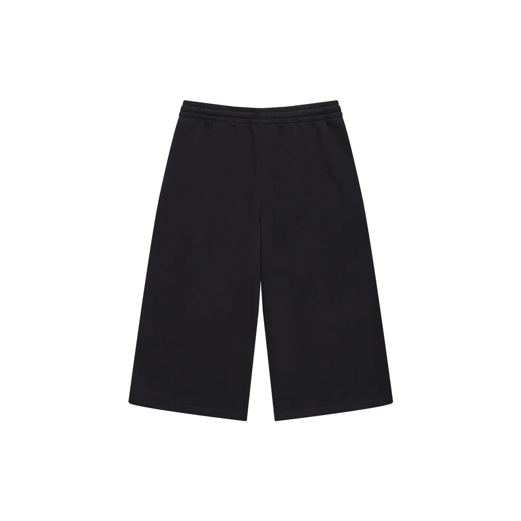 The Draped Cropped Short - High-Grammage Knit with Drawcord Waist