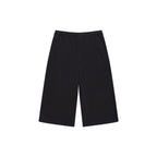 The Draped Cropped Short - High-Grammage Knit with Drawcord Waist