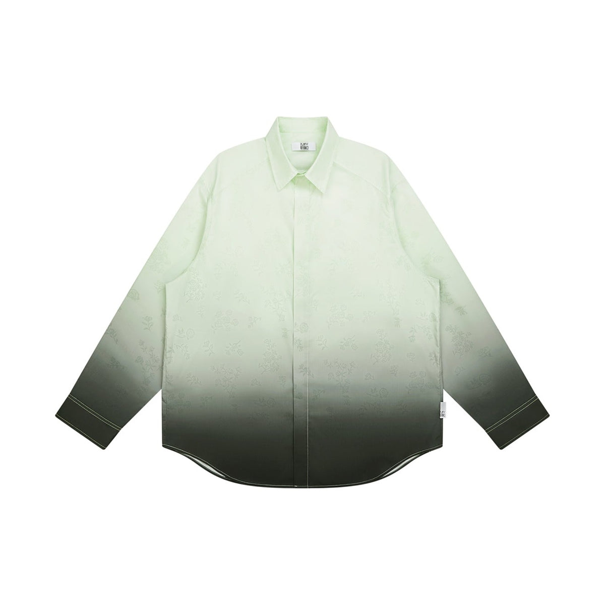 Gradient Floral Print Long Sleeve Shirt