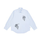 Grape Graphic Stripe Long Sleeve Shirt