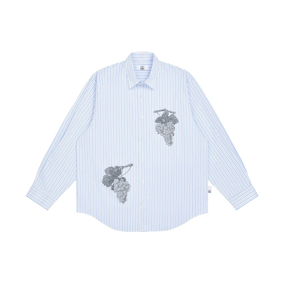 Grape Graphic Stripe Long Sleeve Shirt