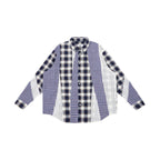 Patchwork Check & Lace Long Sleeve Shirt