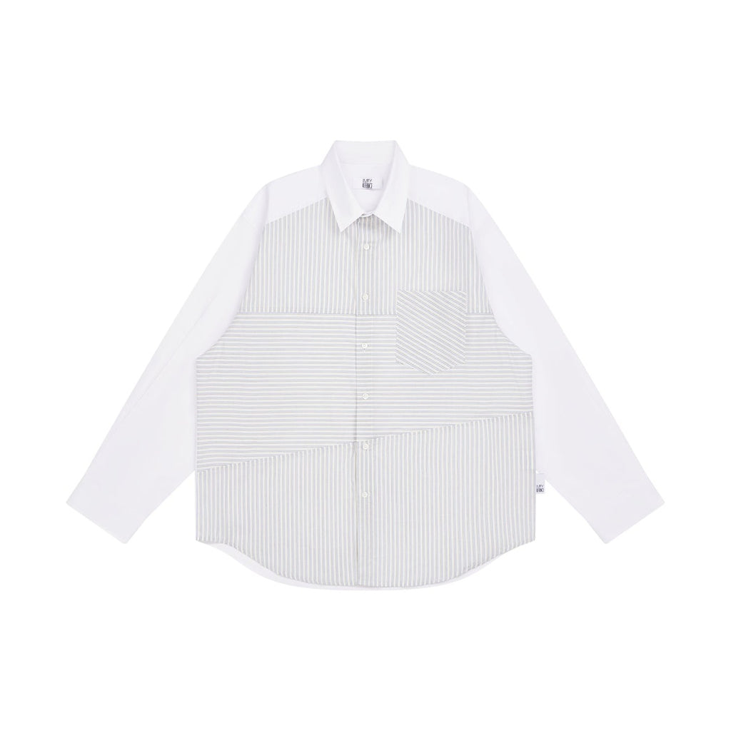 Patchwork Stripe Long Sleeve Shirt