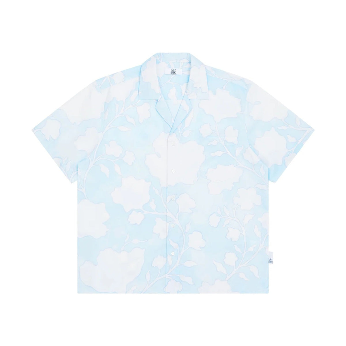 Scattered Floral Print Cuban Collar Shirt