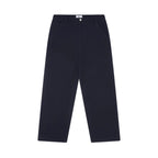 Washed Pique Straight-Leg Trousers