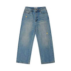 Washed Straight-Leg Jeans