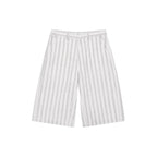 Washed Striped Longline Shorts