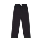 Webbing Detail Straight-Leg Trousers