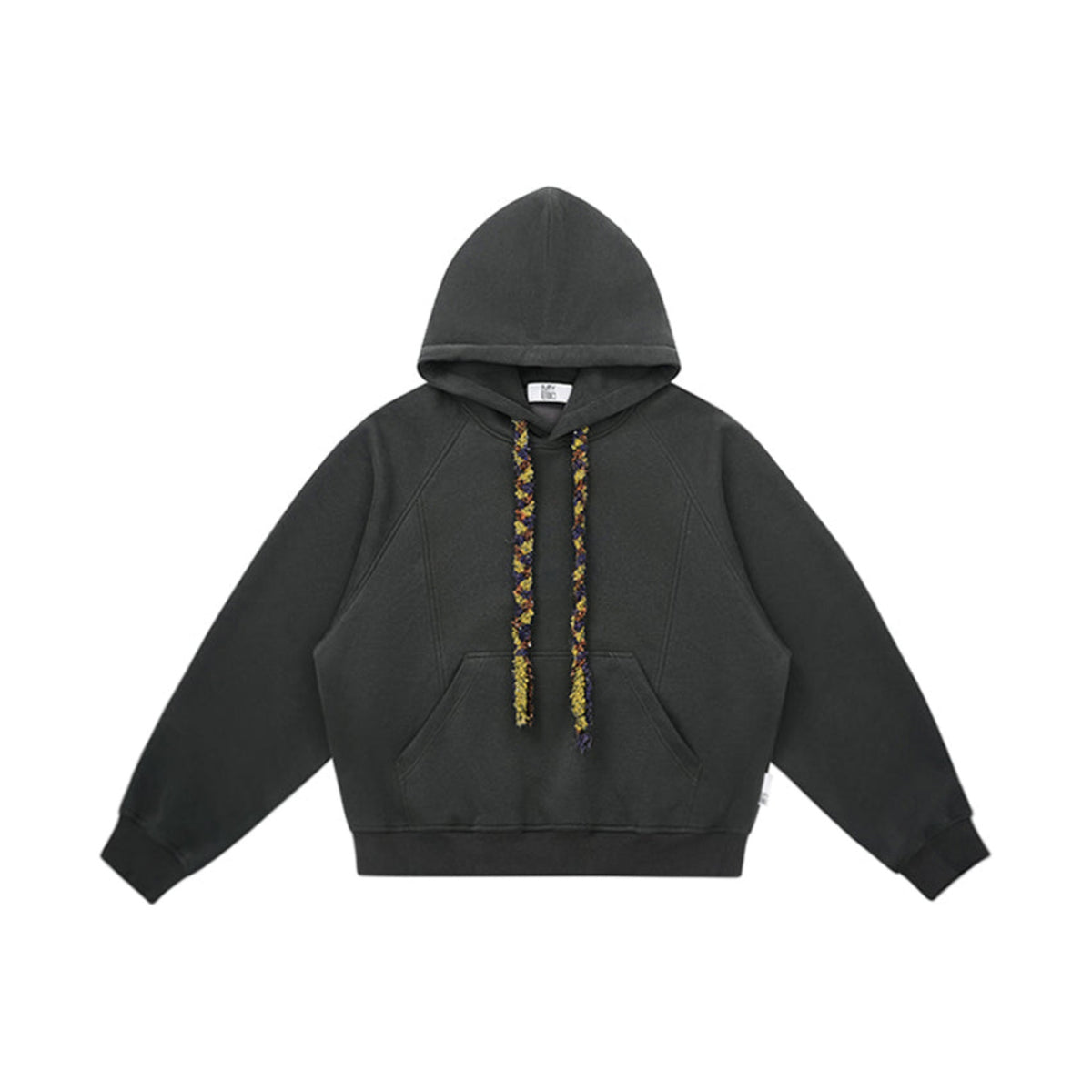 Woven Panel Short Hoodie