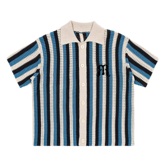 Embroidered Knit Polo Shirt